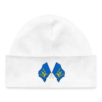 Drapeaux du Suffolk croisés - Bonnet bébé bio - blanc - Devant