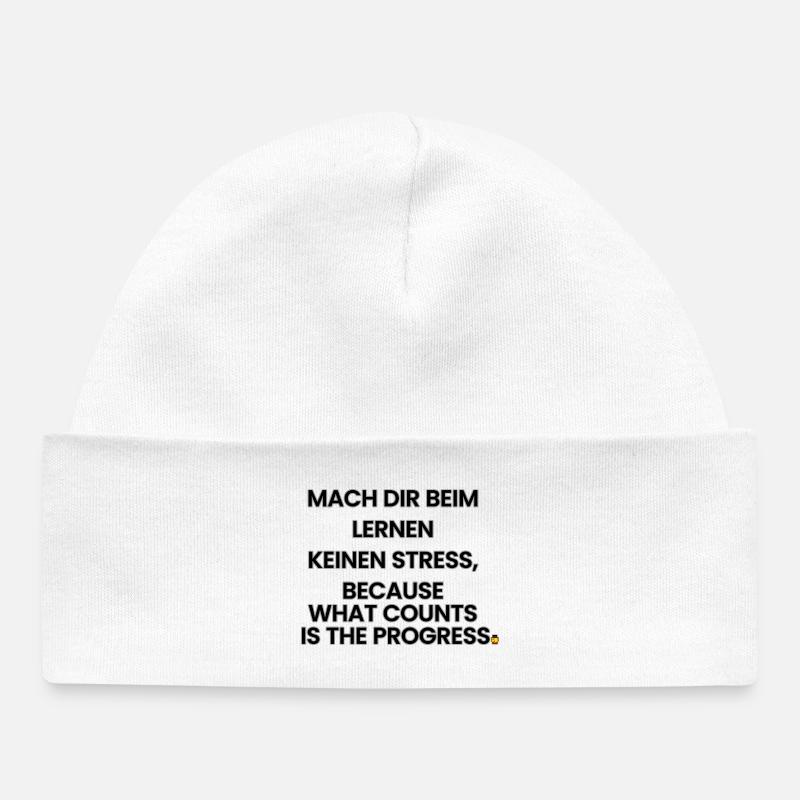 German-Anglais-Rime 1 (Ver. B) - Bonnet bébé bio - blanc