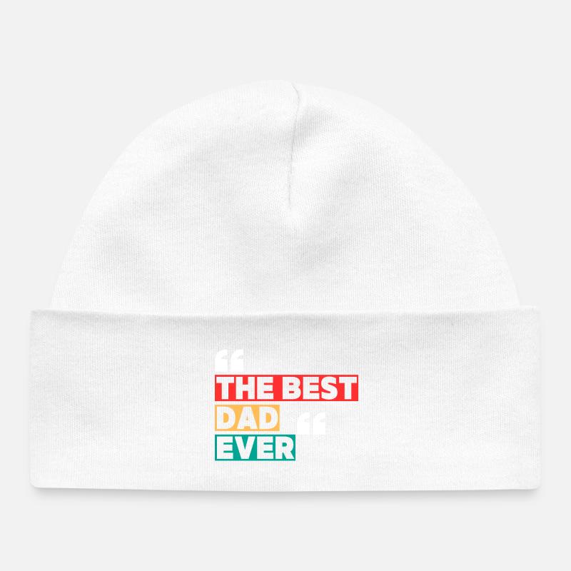 Le Meilleur Papa - Bonnet bébé bio - blanc