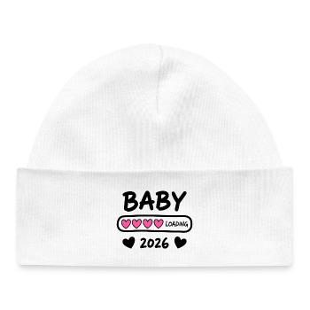 Baby Loading 2026 Parents enceintes - Bonnet bébé bio - blanc - Devant