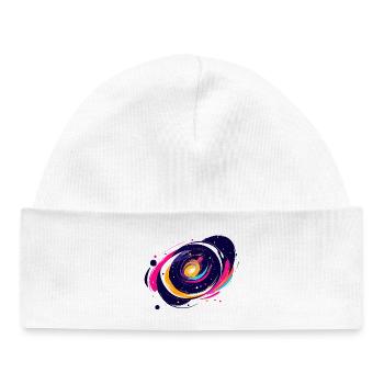 Farbwirbel Galaxie Weltall Muster - Baby Organic Mütze - Weiß - Vorne