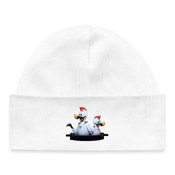 Seagull duo on jetty - Baby Organic Beanie - white - Front