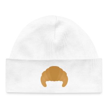 Croissant Pastry - Baby Organic Beanie - white - Front