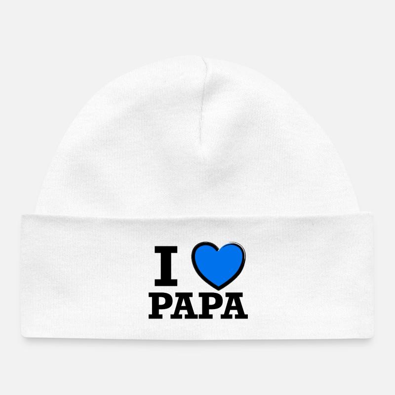 J’adore Papa - Bonnet bébé bio - blanc