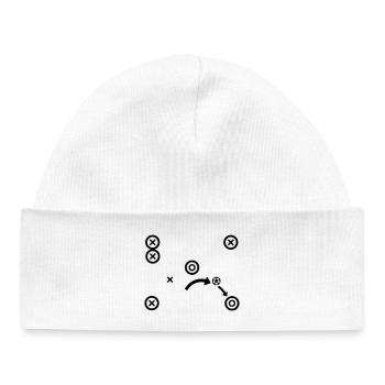 Stratégie des entraîneurs tactiques de football - Bonnet bébé bio - blanc - Devant
