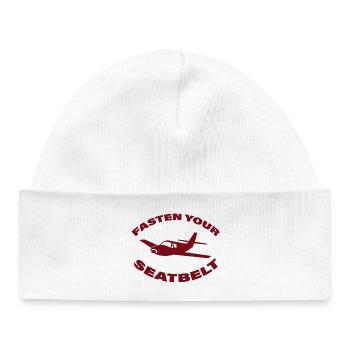 ATTACHE TA CEINTURE - Bonnet bébé bio - blanc - Devant