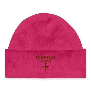 Ground Yourself today Natur Achtsamkeit Look - Baby Organic Mütze - Weiß - Vorne