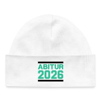 Abitur 2026 Graduation – Rough Finish - Baby Organic Beanie - white - Front
