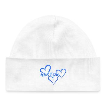 Hector comme prénom - Bonnet bébé bio - blanc - Devant