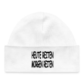 Chevaucher - Bonnet bébé bio - blanc - Devant