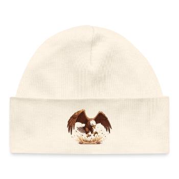 Eagle in the fall - Baby Organic Beanie - white - Front