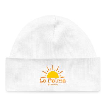 La Palma Sunset Sunburst  - Baby Organic Beanie - white - Front