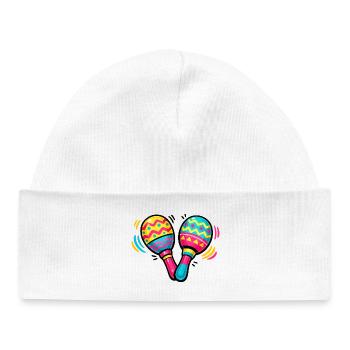 Colorful Maracas Pattern - Baby Organic Beanie - white - Front