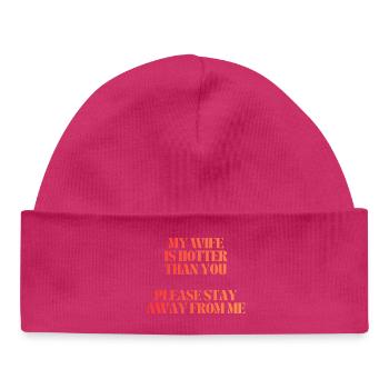 my wife is hotter than you - Baby Organic Beanie - white - Front