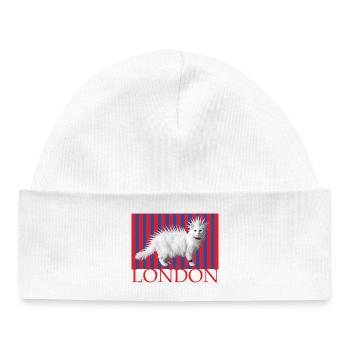 Punk Cat London Stripes - Baby Organic Beanie - white - Front