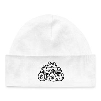 monster truck - Bonnet bébé bio - blanc - Devant