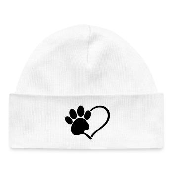 Hunde liebe - Baby Organic Mütze - Weiß - Vorne