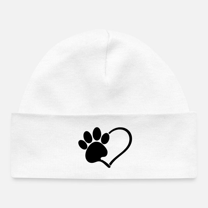 Les chiens adorent - Bonnet bébé bio - blanc
