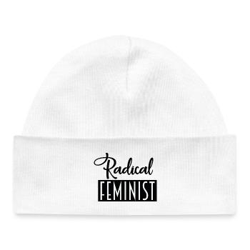 Radical Feminist - Baby Organic Beanie - white - Front