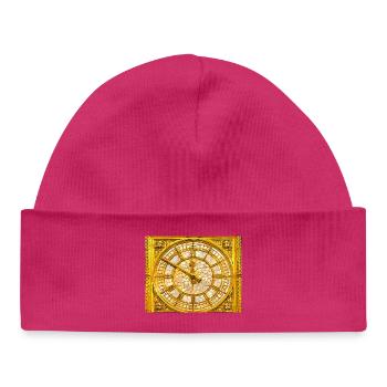 Horloge baroque d’or - Bonnet bébé bio - blanc - Devant