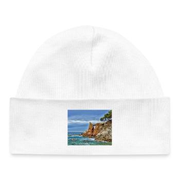 Arche marine près de la falaise - Bonnet bébé bio - blanc - Devant