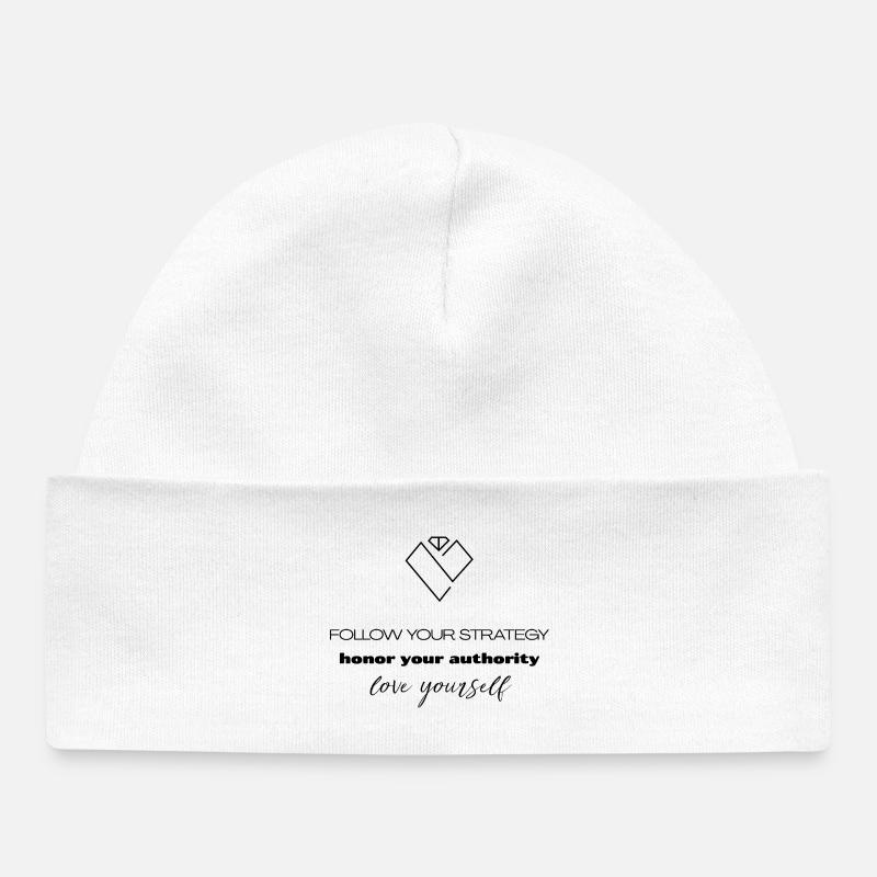 Strategy & Authority - Self-Love - Baby Organic Beanie - white