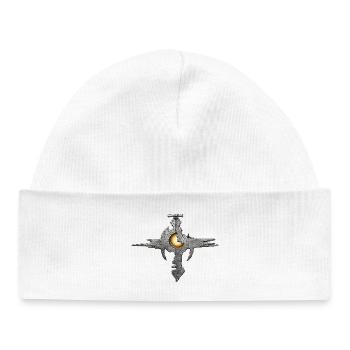 Sacred Fragment Moon – Mystic Sigil - Baby Organic Beanie - white - Front