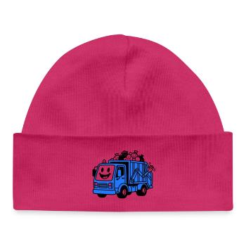 Garbage truck children - Baby Organic Beanie - white - Front