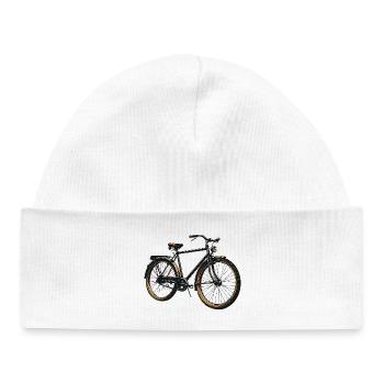Image rétro de la soirée à vélo - Bonnet bébé bio - blanc - Devant