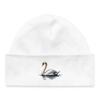 cygne - Bonnet bébé bio - blanc - Devant