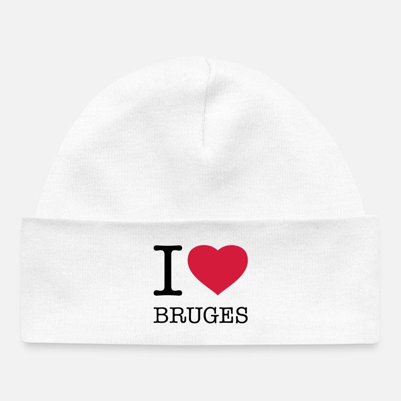J’AIME BRUGES Brügge - Bonnet bébé bio - blanc