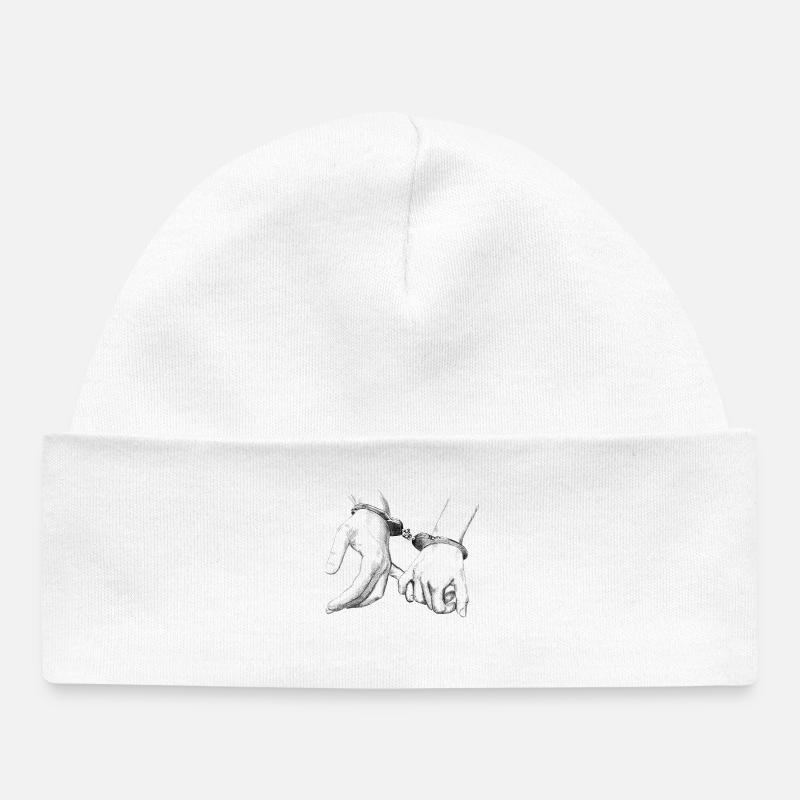 hands - Bonnet bébé bio - blanc