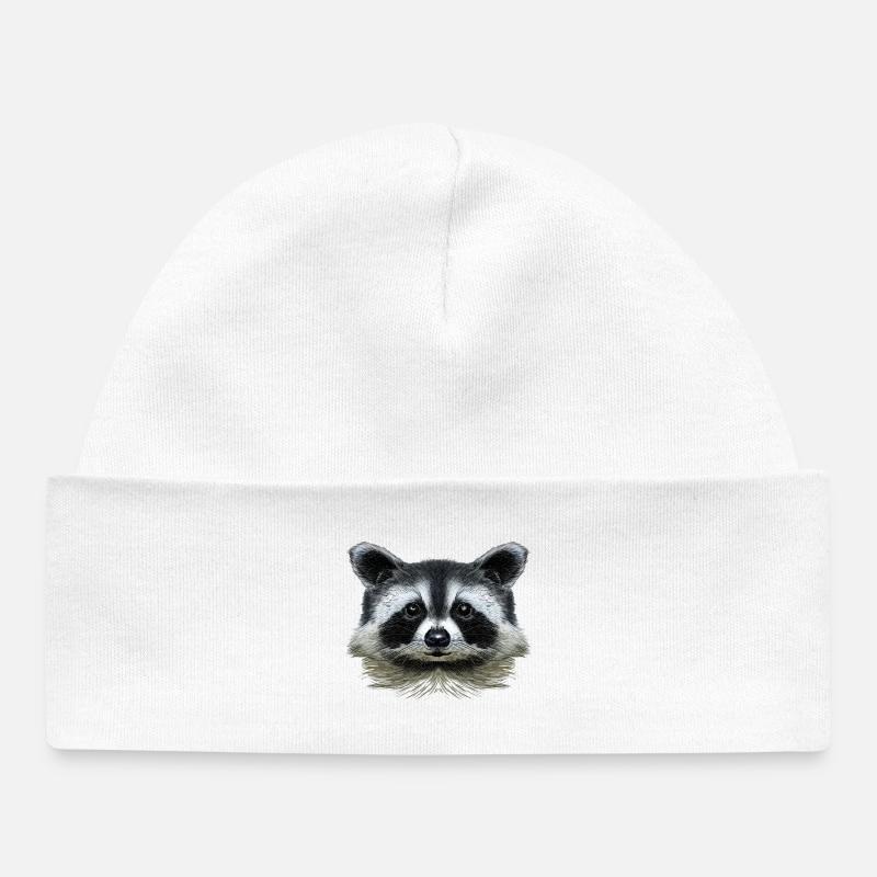Racoon - Bonnet bébé bio - blanc
