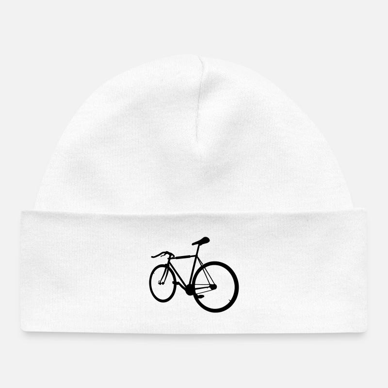 Vélo hipster - Bonnet bébé bio - blanc