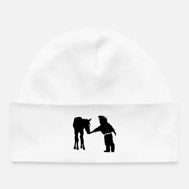 Cowboy - Bonnet bébé bio - blanc