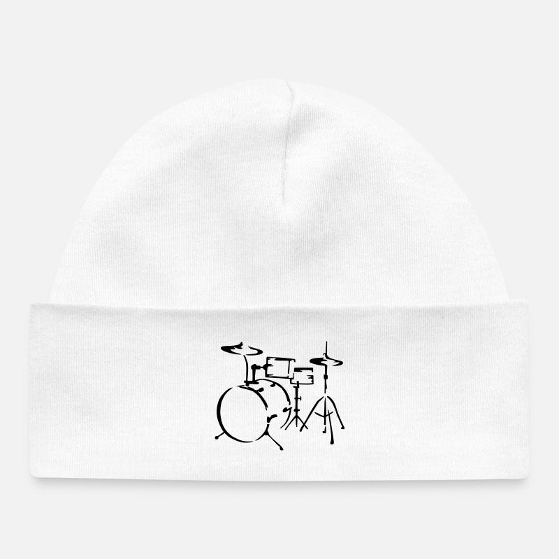 percussions - Bonnet bébé bio - blanc