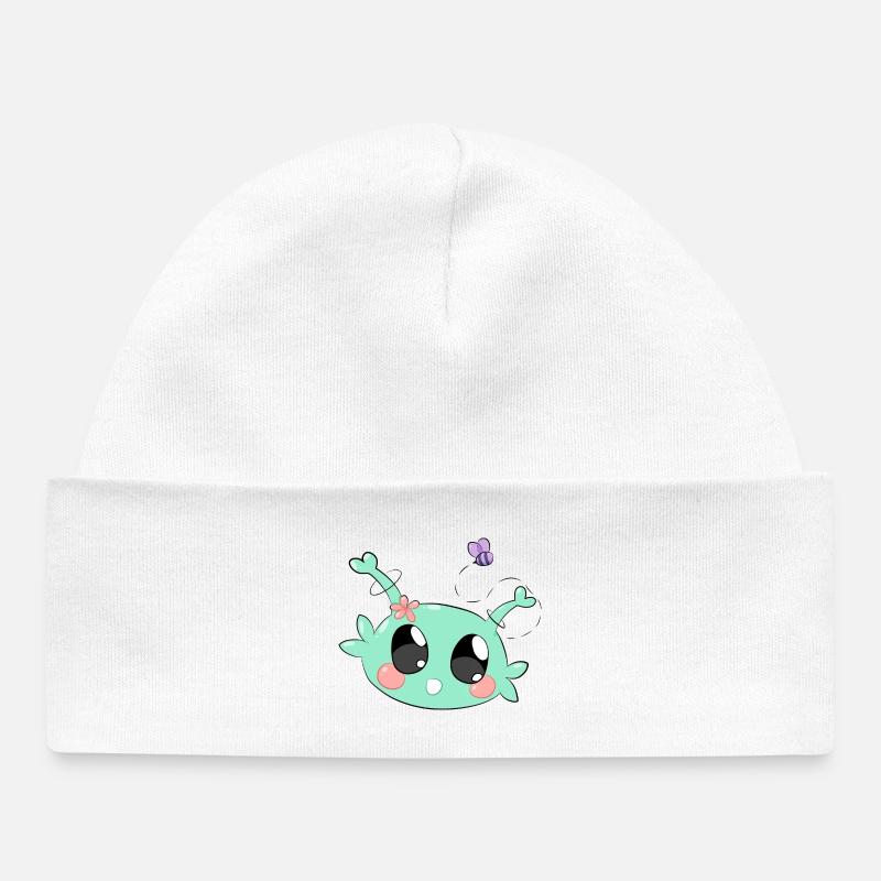 Alien heureux - Alien heureux - Bonnet bébé bio - blanc