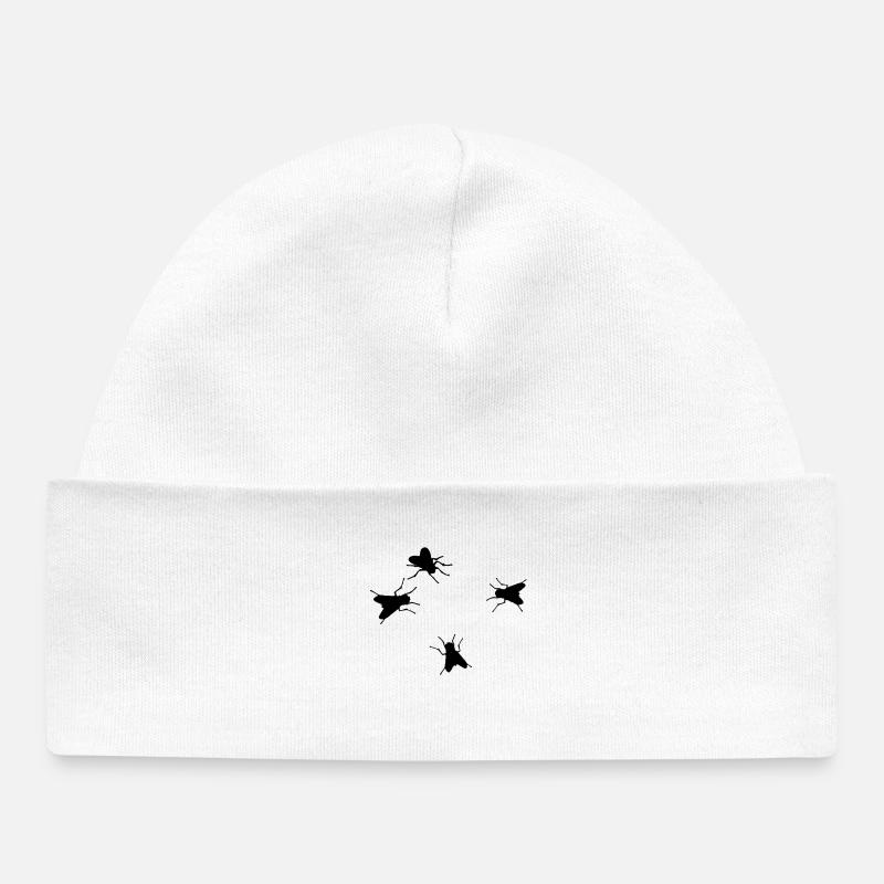Voler sur le protège-bouche - Bonnet bébé bio - blanc