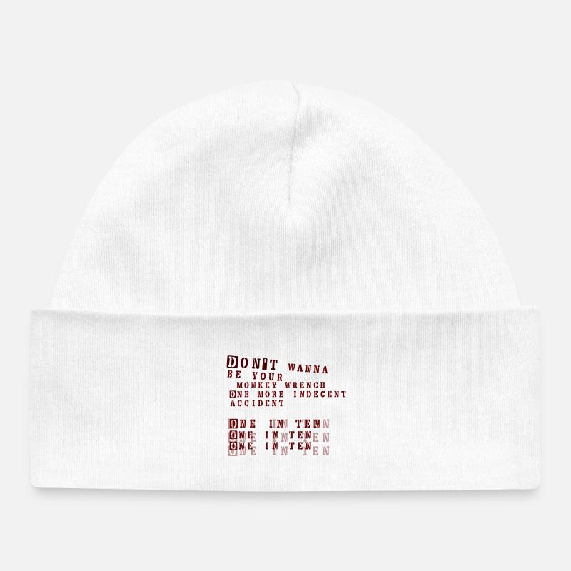 monkey wrench - foo fighters - Baby Organic Beanie - white