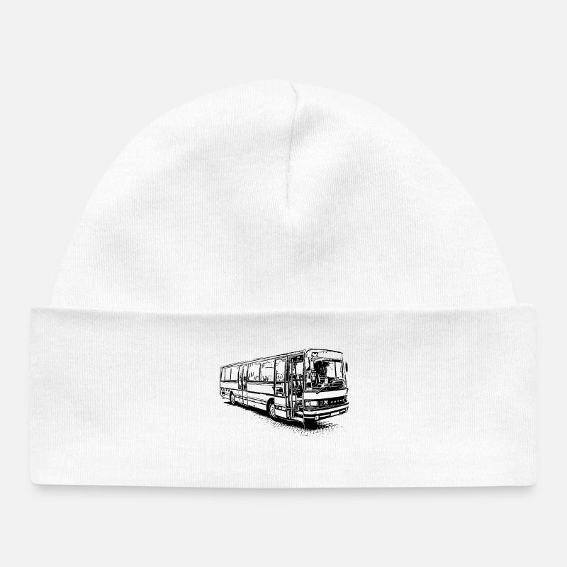 Setra S 213 UL Bus Omnibus Nostalgie - Bonnet bébé bio - blanc