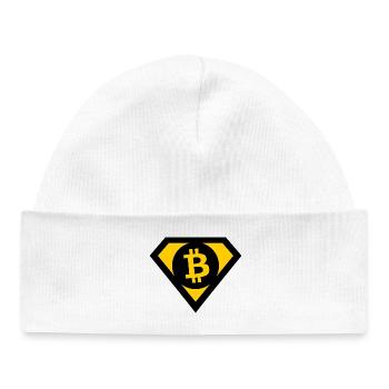 Les héros Bitcoin - Bonnet bébé bio - blanc - Devant
