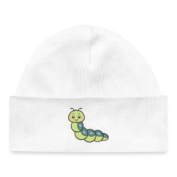 Caterpillar - Baby Organic Beanie - white - Front