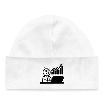 Chart stock broker - Baby Organic Beanie - white - Front