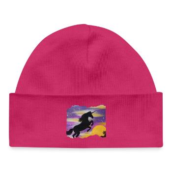 UnicornKraft au coucher du soleil - Sonja Ariel - Bonnet bébé bio - blanc - Devant