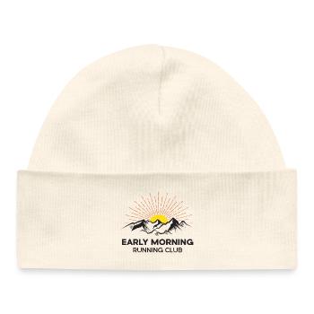 Early Morning Running Club - Baby Organic Beanie - white - Front