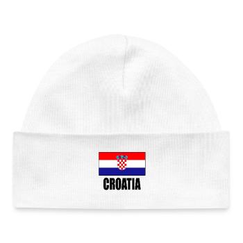 Drapeau de la Croatie - Bonnet bébé bio - blanc - Devant