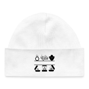 Logo du bijoutier - Bonnet bébé bio - blanc - Devant