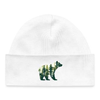 Ours, Forêt, Faune, Animal, Nature, Ours - Bonnet bébé bio - blanc - Devant