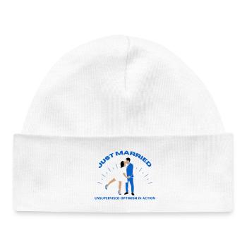 just married | Wedding - Baby Organic Beanie - white - Front