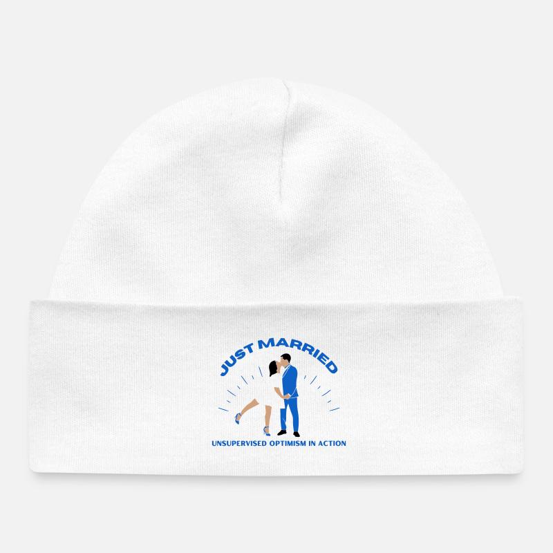 Je viens de me marier | Mariage - Bonnet bébé bio - blanc